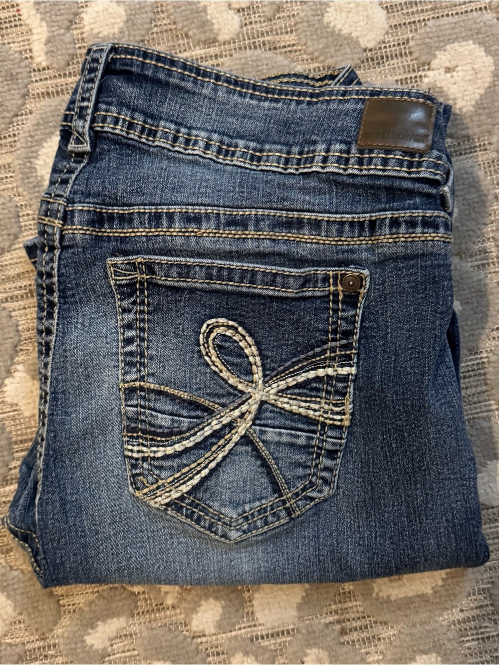 Wallflower Dark Blue Boot Cut Jeans with Embroidered Pocket